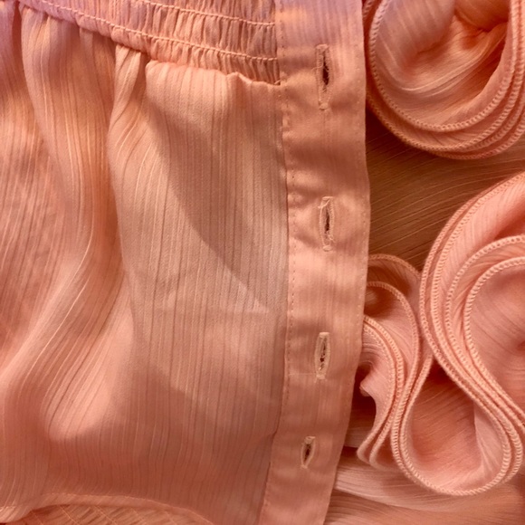 BarbieCoreπ₯³HP Y2K BCX Vintage Sleeveless Satin Blush Pink Peach M Peplum Blouse - Picture 10 of 10